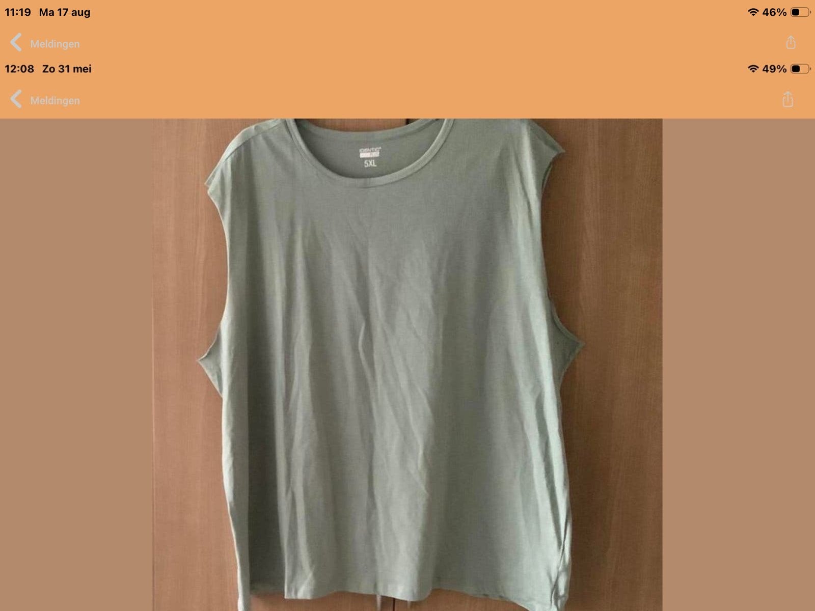 Nieuw heren mouwloos shirt maat 5XL, Ophalen of Verzenden, Nieuw, Overige maten, Groen