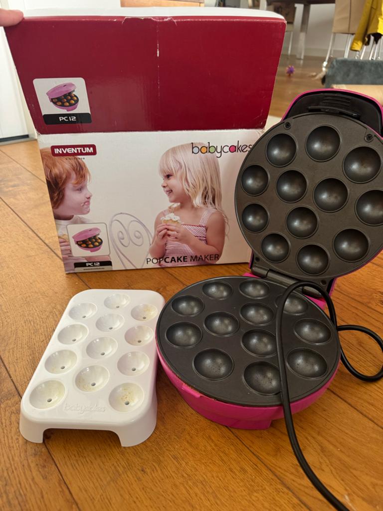 Inventum Babycakes Popcake Maker PC12 - Roze, Ophalen, Zo goed als nieuw