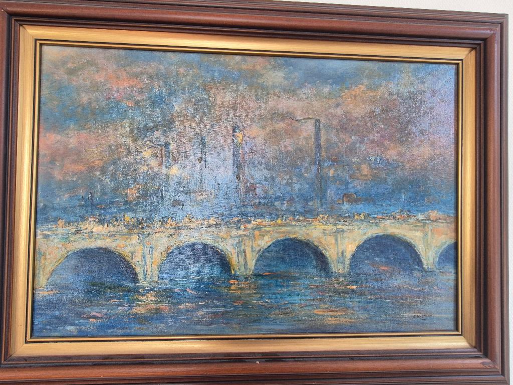 Olieverfschilderij op linnen, Antiek en Kunst, Ophalen