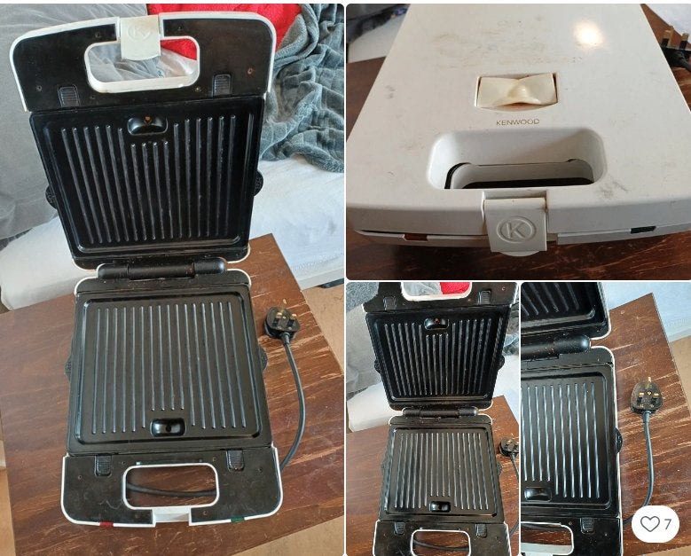 Kenwood Contactgrill / Tosti-ijzer  35x30, Ophalen of Verzenden, Gebruikt