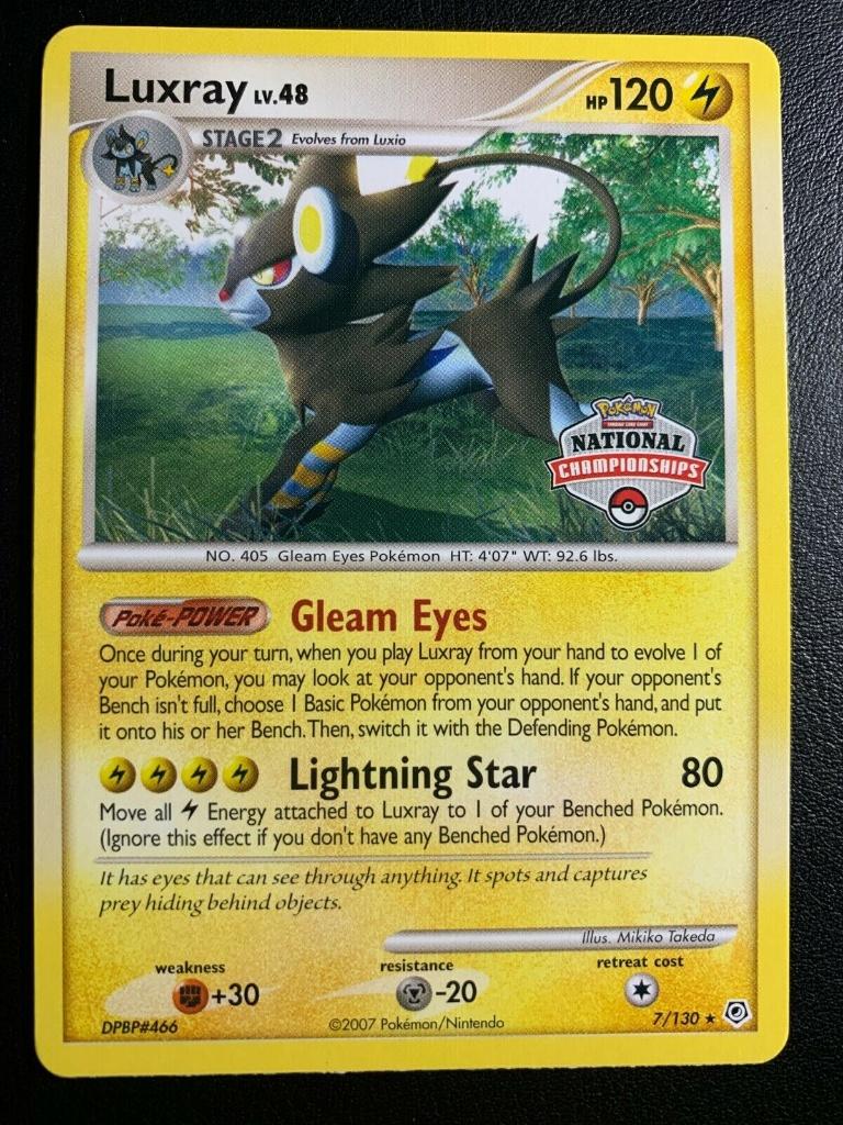 Pokemon promo luxray national championships, Ophalen of Verzenden, Zo goed als nieuw, Losse kaart