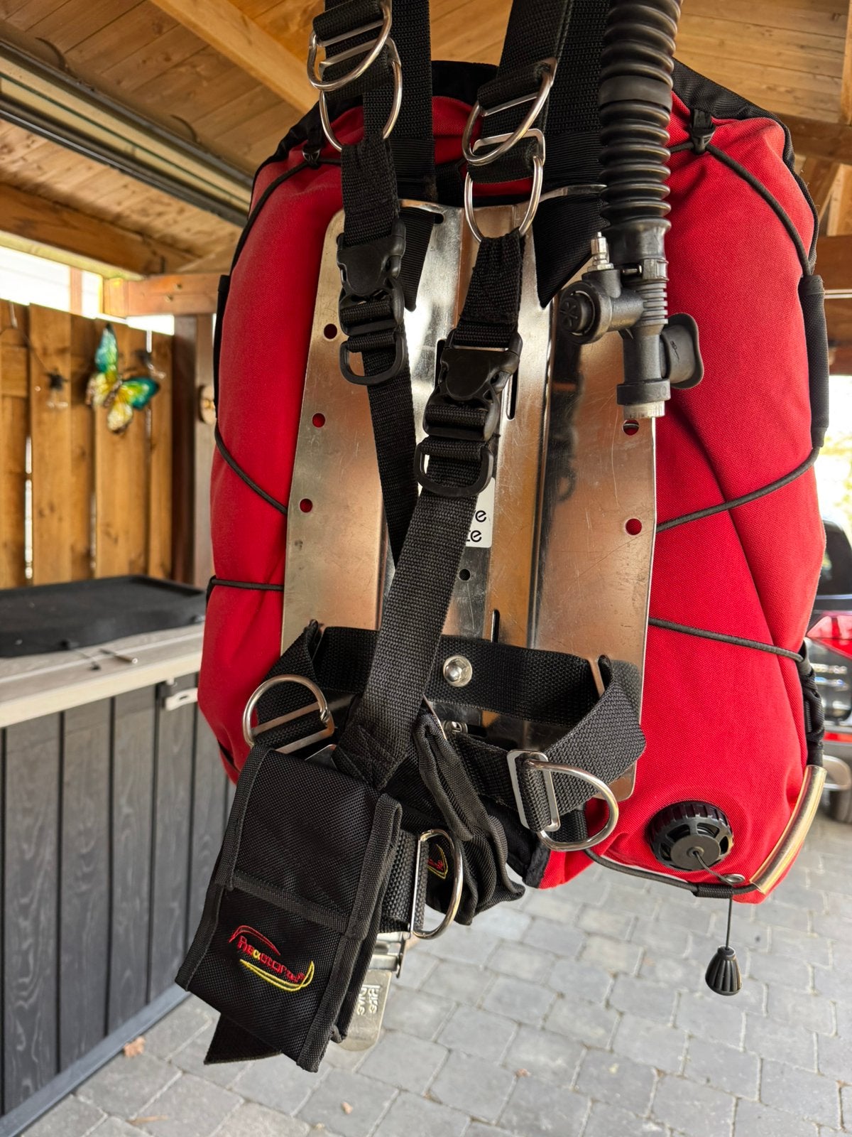 Dive Rite rec wing RVS backplate luxe harnass loodpockets, Watersport en Boten, Ophalen of Verzenden, Gebruikt, Trimvest of Wing