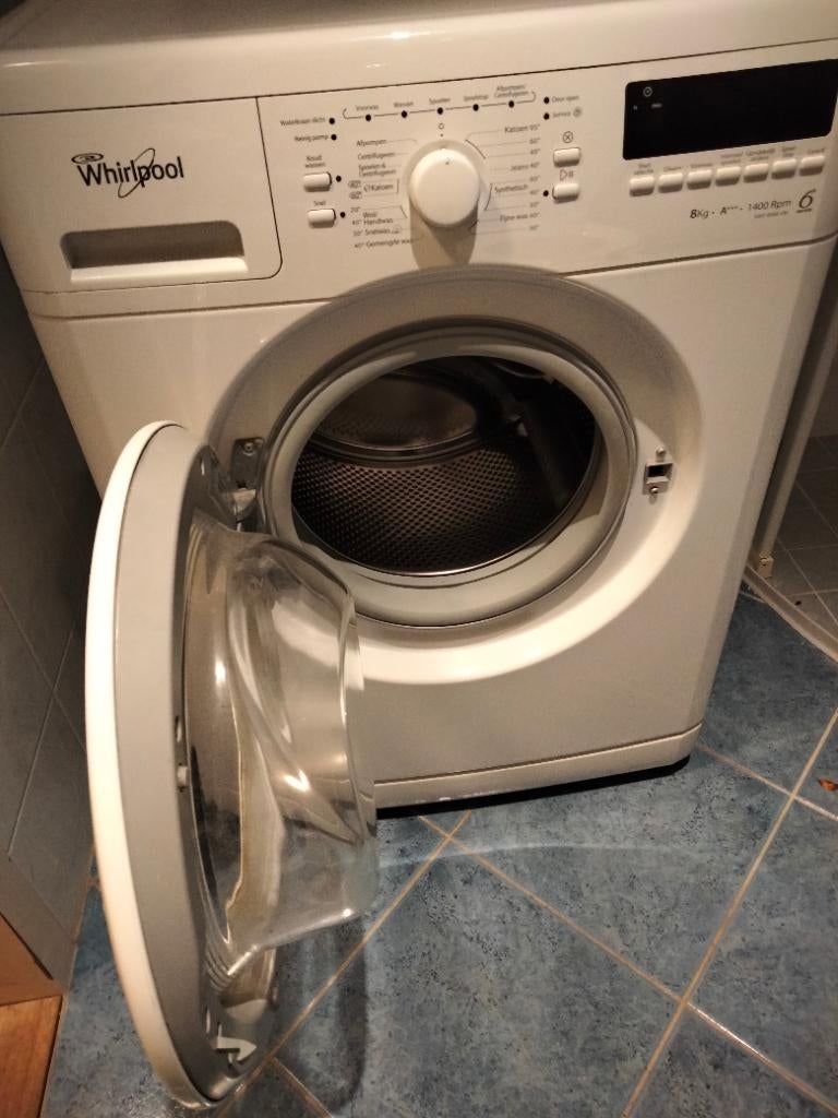 Whirlpool Wasmachine te koop, Witgoed en Apparatuur, Wasmachines, Ophalen, 1200 tot 1600 toeren, Gebruikt, 8 tot 10 kg