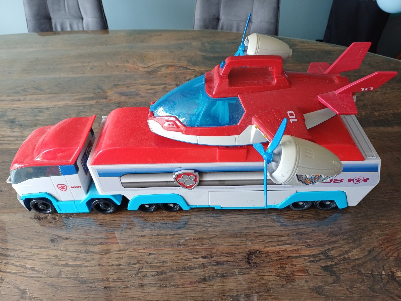 Paw Patrol transporter met vliegtuig, Kinderen en Baby's, Speelgoed | Speelgoedvoertuigen, Ophalen, Zo goed als nieuw