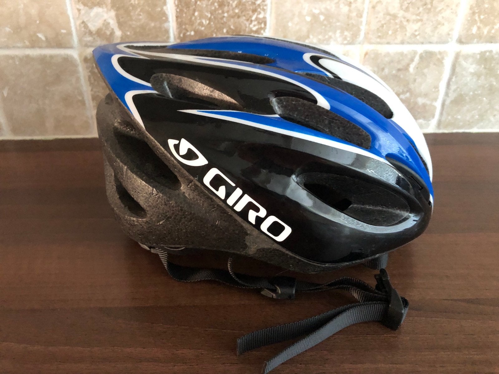 Giro fietshelm - Blauw/Zwart/Wit, Ophalen of Verzenden, Gebruikt, Overige maten, Heer of Dame