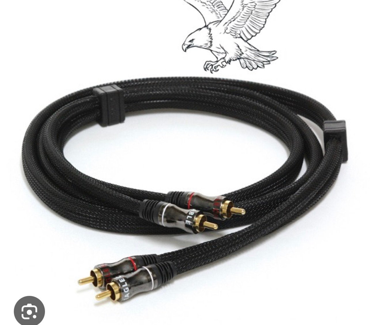 Eagle cable rca -> rca interlinks 75cm duitse kwaliteit, Ophalen of Verzenden, Zo goed als nieuw, Minder dan 2 meter, Interlink-kabel