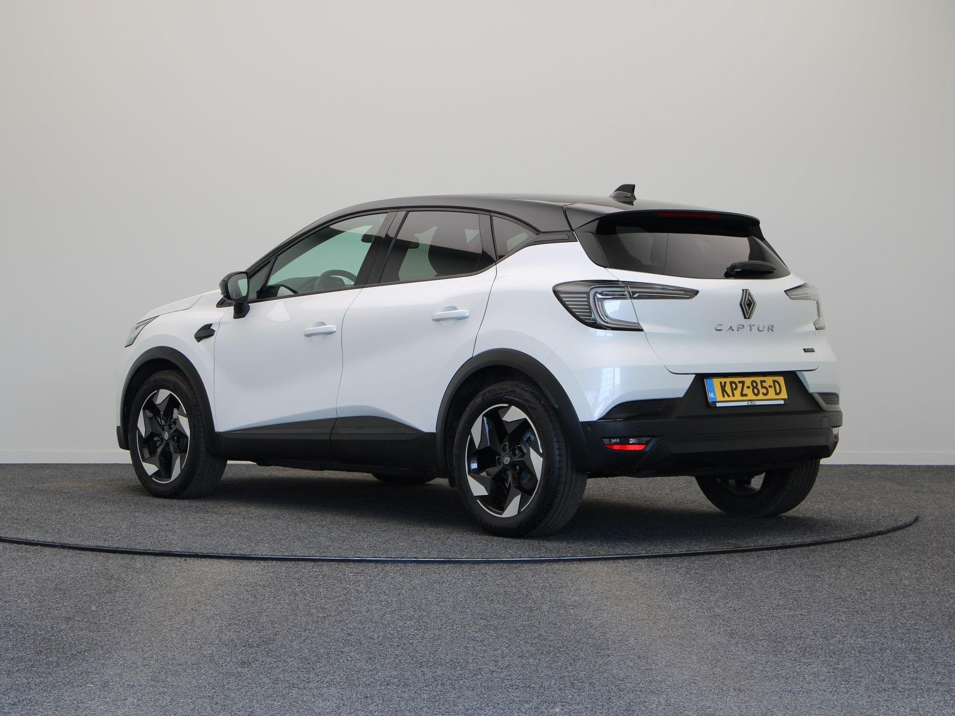 Renault Captur 1.8 E-Tech full hybrid 160 techno | Achteruit, Auto's, 4 cilinders, Leder en Stof, Wit, Bedrijf