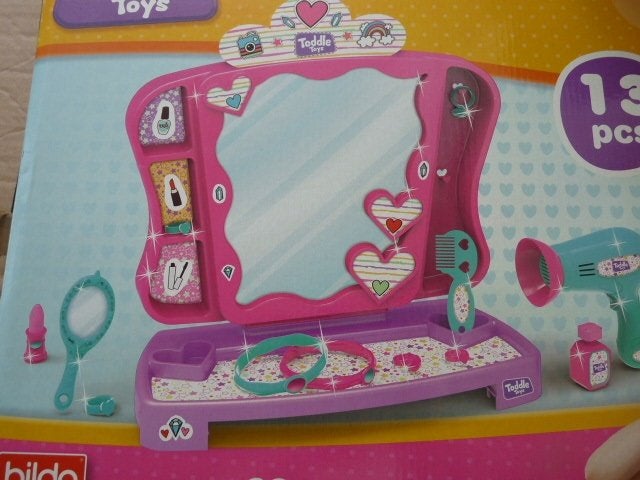 Leuke roze  make up tafel met spiegel en acc. Nieuw, Ophalen of Verzenden, Nieuw, Meisje
