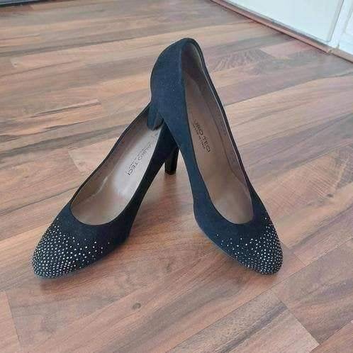 Italiaanse pumps Mauro Teci 38,zwart, handgemaakt, Ophalen of Verzenden, Zo goed als nieuw, Zwart