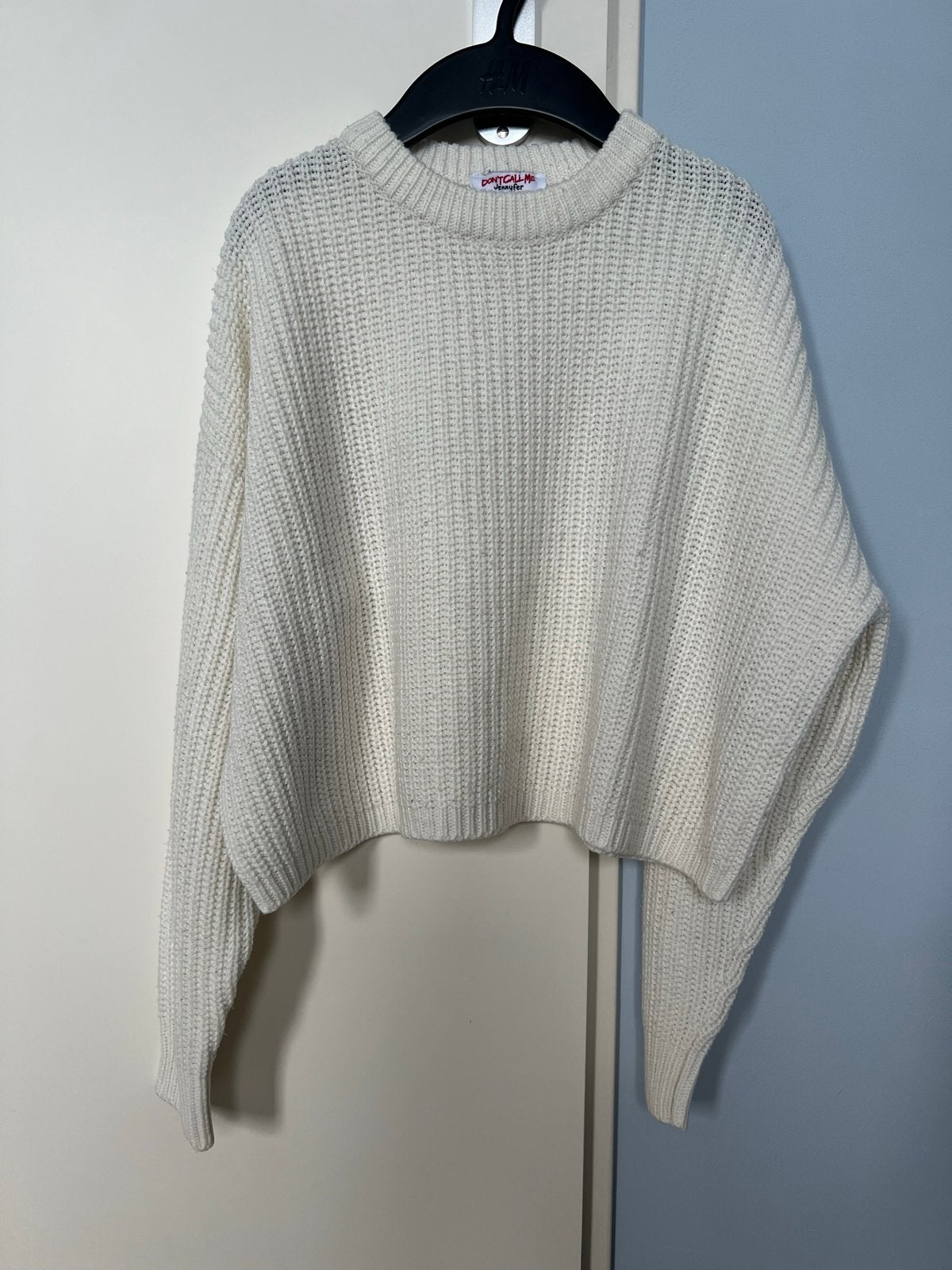 Crème boxy gebreide trui - Don't call me Jennyfer, Ophalen of Verzenden, Zo goed als nieuw, Maat 34 (XS) of kleiner, Wit