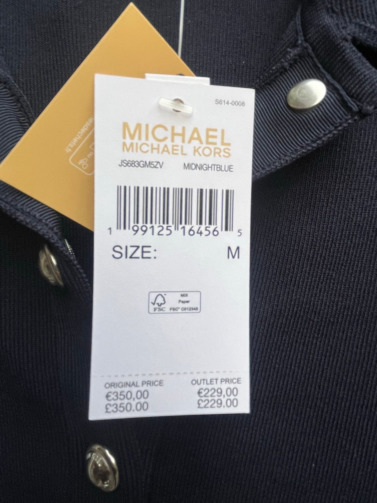 Nieuwe Michael Kors jurk met plissé rok, maat M, Maat 38/40 (M), Blauw, Nieuw, Ophalen of Verzenden