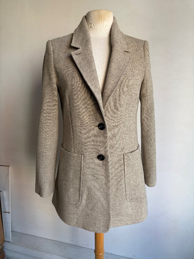 vanilia jas beige maat 36 winter jas, Verzenden, Vanilia, Beige, Zo goed als nieuw