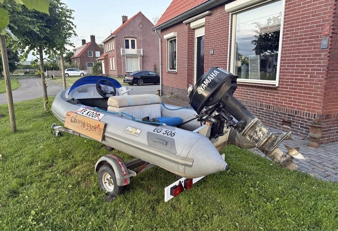 Avon EG 300 rubberboot met Yamaha 20 pk buitenboordmotor, Ophalen, Gebruikt