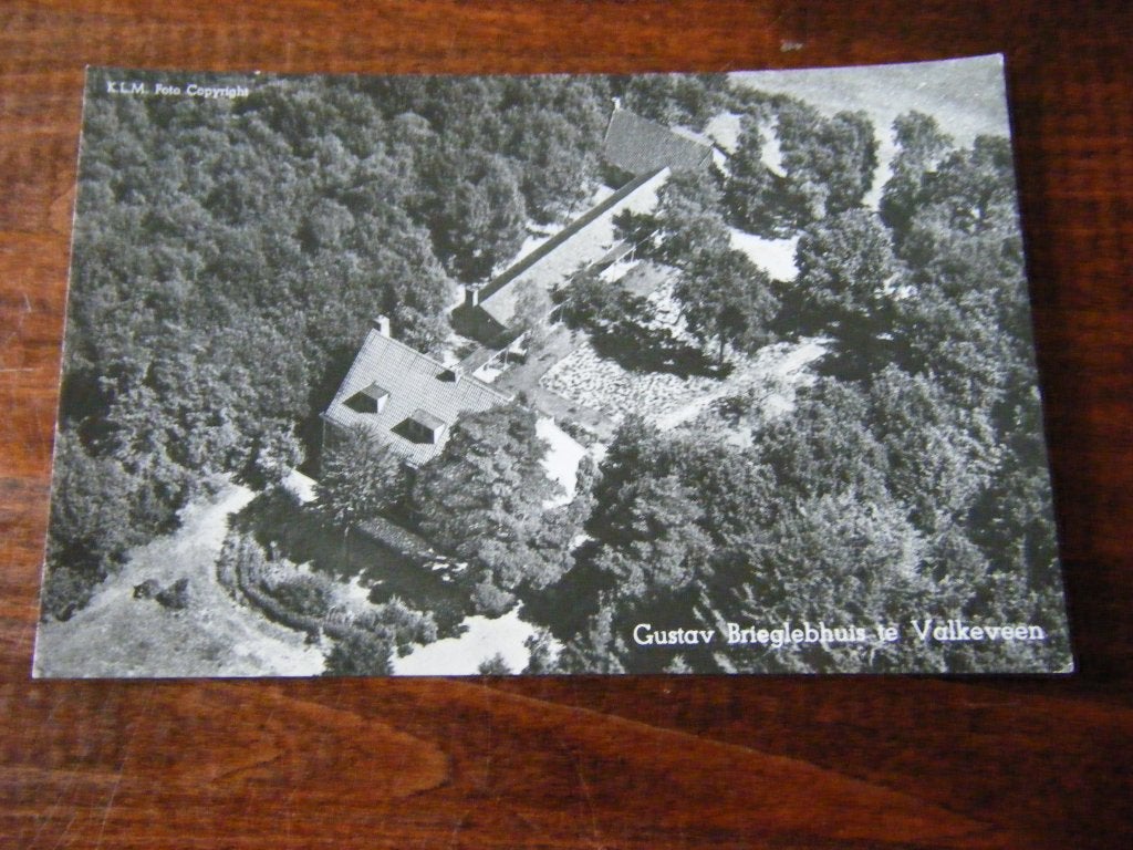 P38 - Valkeveen - Luchtfoto Brieglebhuis - Mooi/ Oud, Ophalen of Verzenden, 1960 tot 1980, Zuid-Holland
