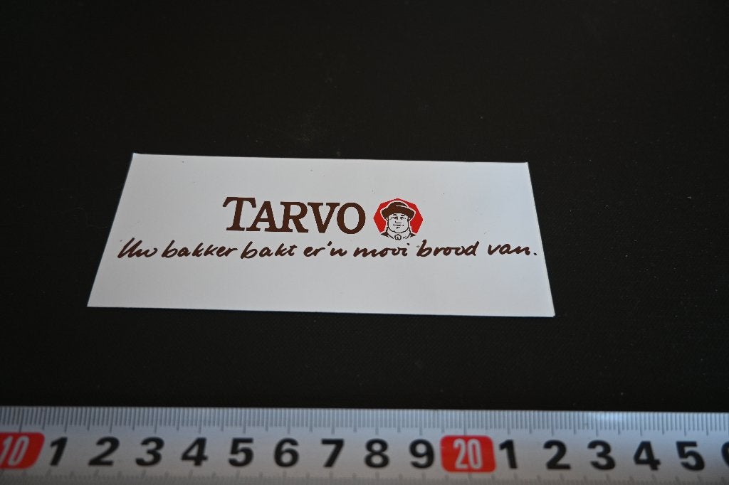sticker TARVO uw bakker bakt er 'n mooi brood van, Ophalen of Verzenden, Zo goed als nieuw
