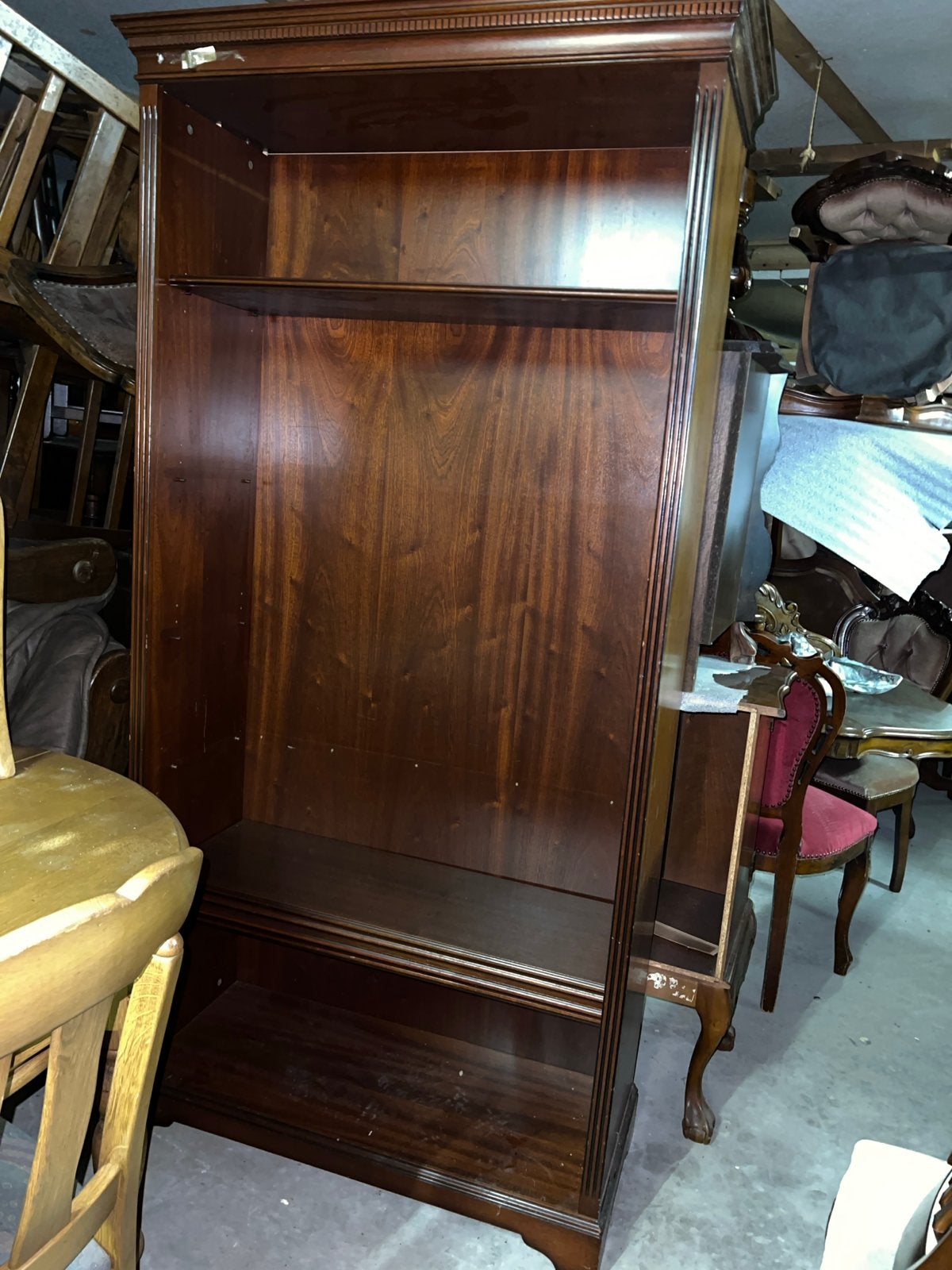 Mahonie Heldense Boekenkast MAGAZIJN OPRUIMING, Ophalen, Met plank(en), Gebruikt, 200 cm of meer
