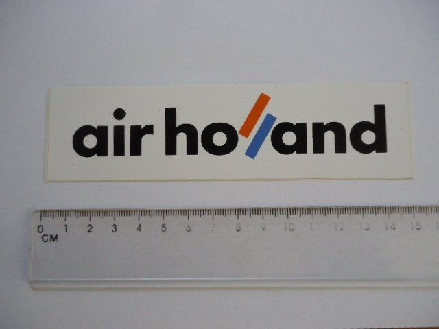 sticker oud AIR HOLLAND koffer vliegtuig logo plastic airlin, Verzenden, Zo goed als nieuw, Bedrijf of Vereniging