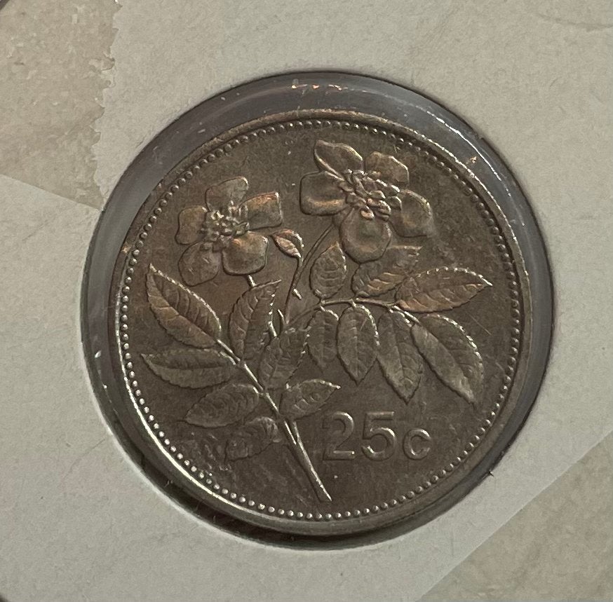25 cent Malta 1995, Ophalen of Verzenden, Overige landen
