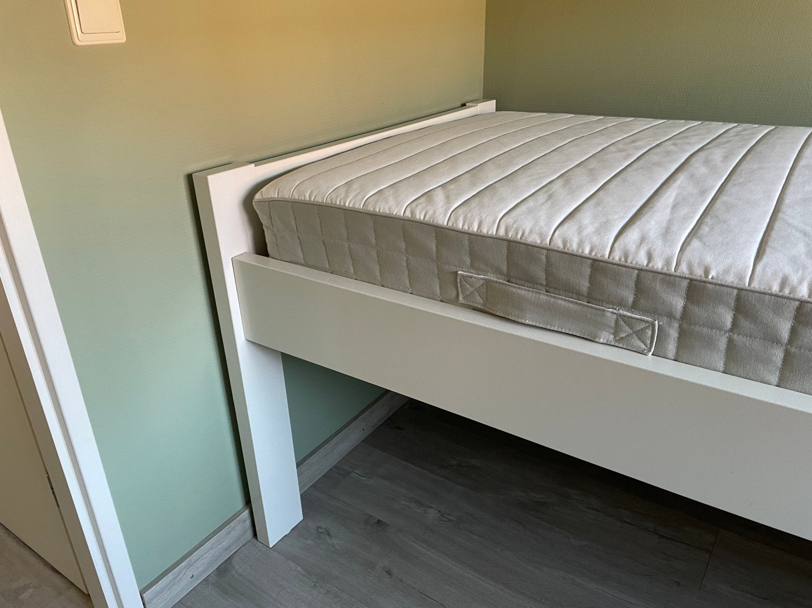 Logeerbed ook geschikt voor senioren, 90 cm, Eenpersoons, Wit, Ophalen of Verzenden