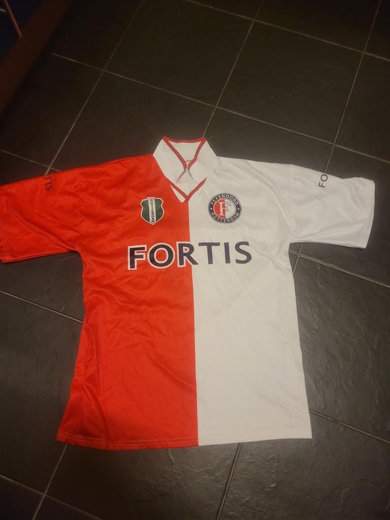 Feyenoord Kuyt 7 Shirt - Uniek Half-Half Design, Maat L, Ophalen of Verzenden, Gebruikt, Shirt