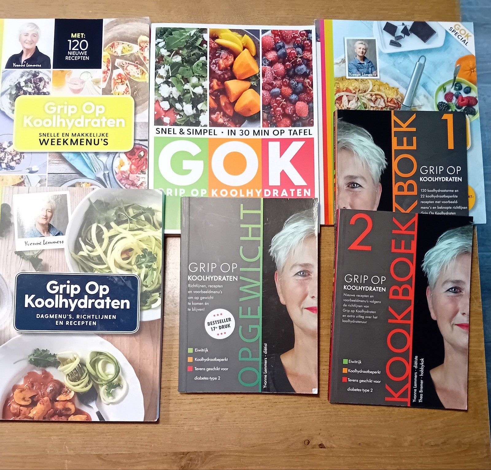 Grip op Koolhydraten kookboeken - Yvonne Lemmers, Gezond koken, Ophalen of Verzenden, Zo goed als nieuw, Yvonne Lemmers