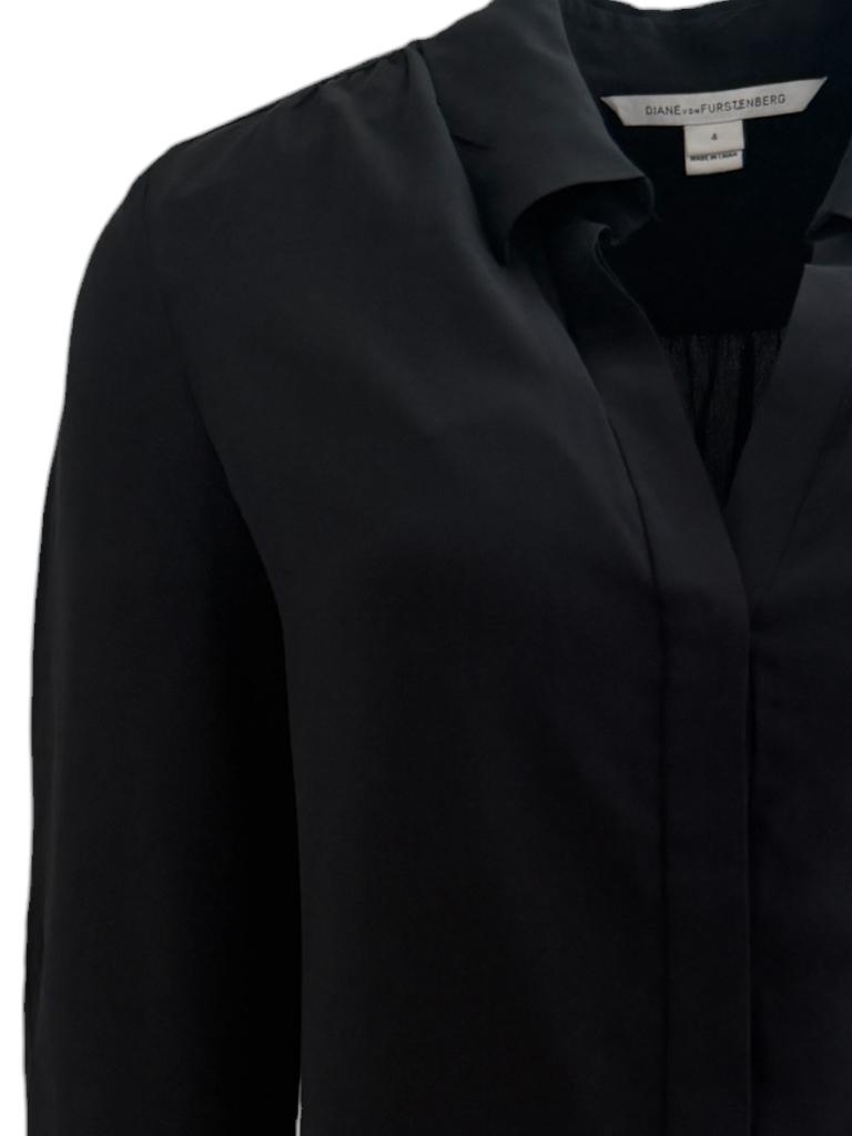 Diane von Furstenberg blouse S, Maat 38/40 (M), Ophalen of Verzenden, Zo goed als nieuw, Grijs