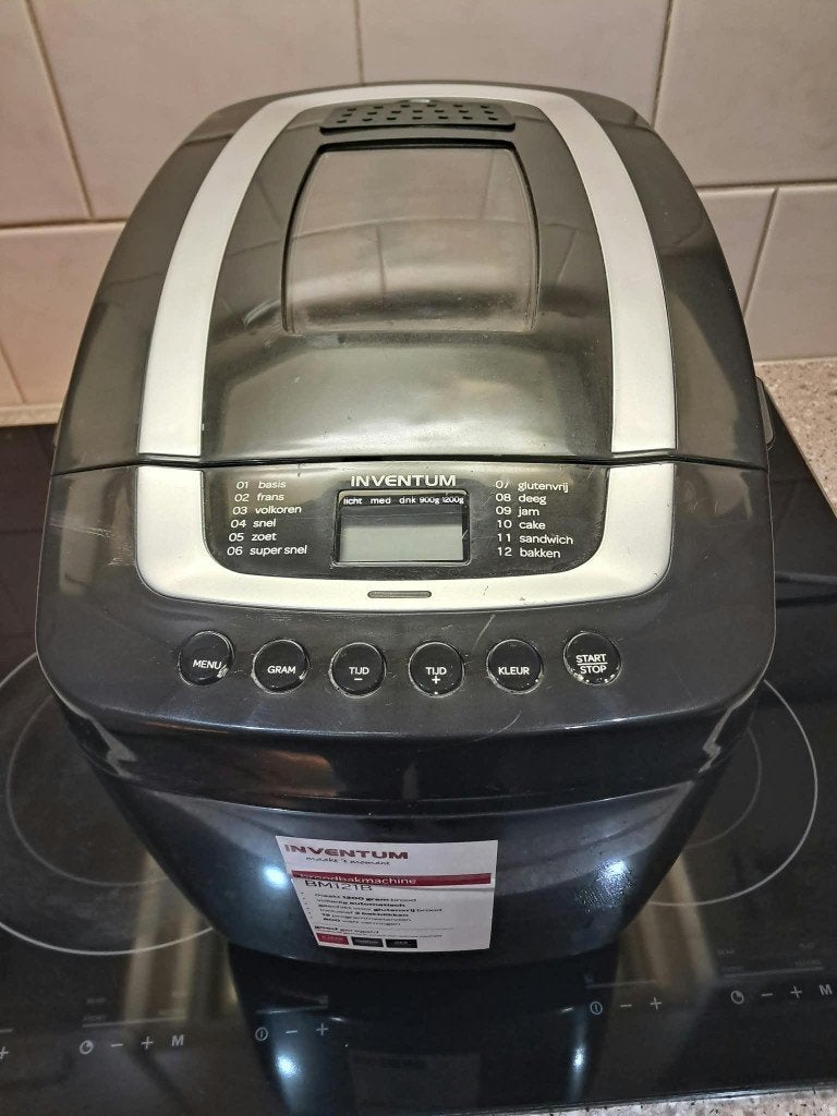 Broodbakmachine van Inventum, Gebruikt, 800 tot 1200 gram deeg, Kijkvenster, Ophalen