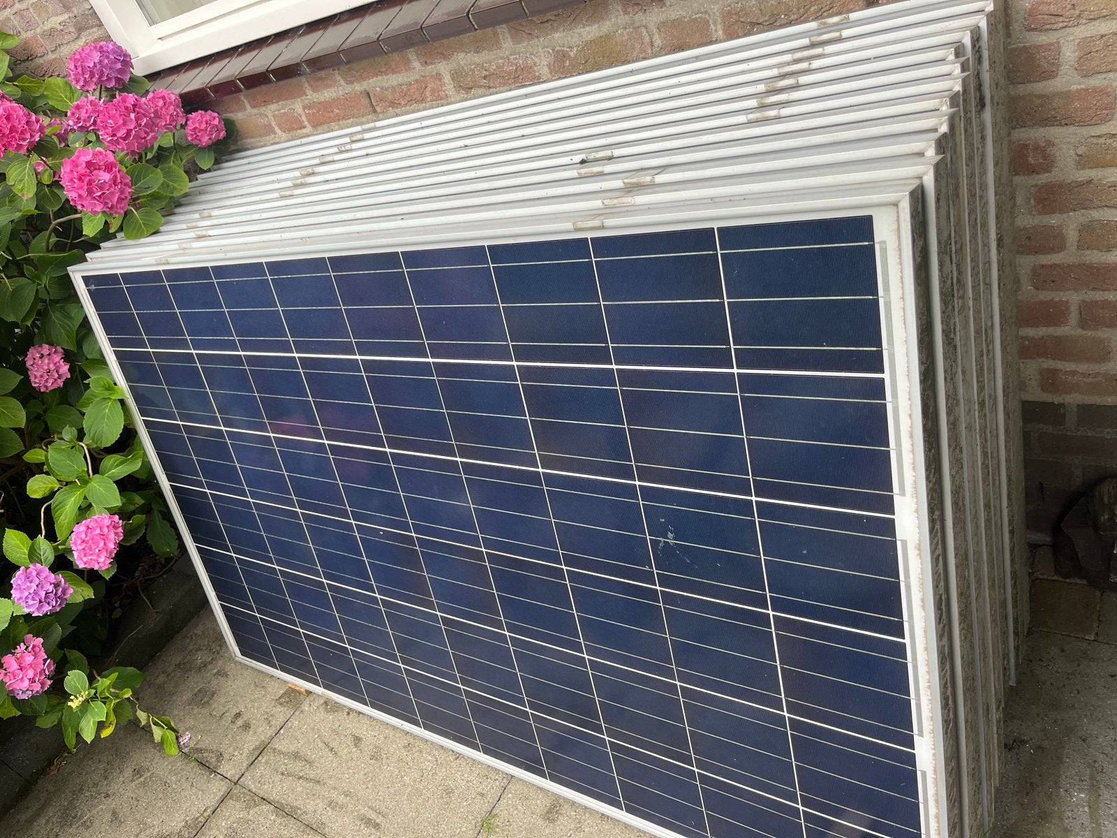 17 JA Solar zonnepanelen met montagemateriaal, Ophalen, Gebruikt, Compleet systeem, 200 wattpiek of meer