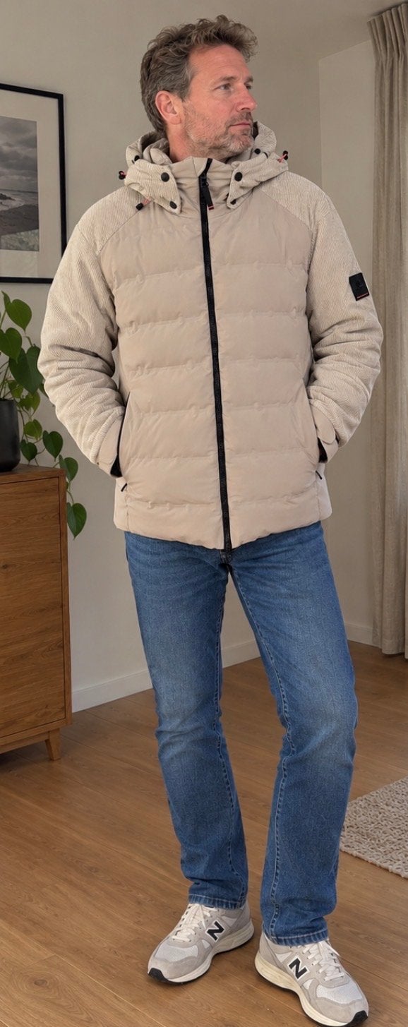 Bogner Fire + Ice ski-jas met corduroy details - Maat L, Ophalen of Verzenden, Zo goed als nieuw, Maat 52/54 (L), Beige
