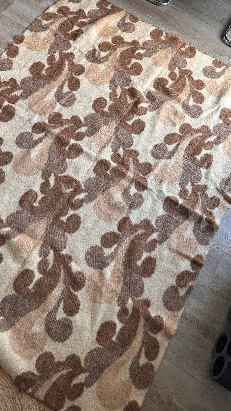 Zaalberg woondeken beige bruin 220-160cm, 220 cm, Woondeken, 160 cm, Ophalen of Verzenden
