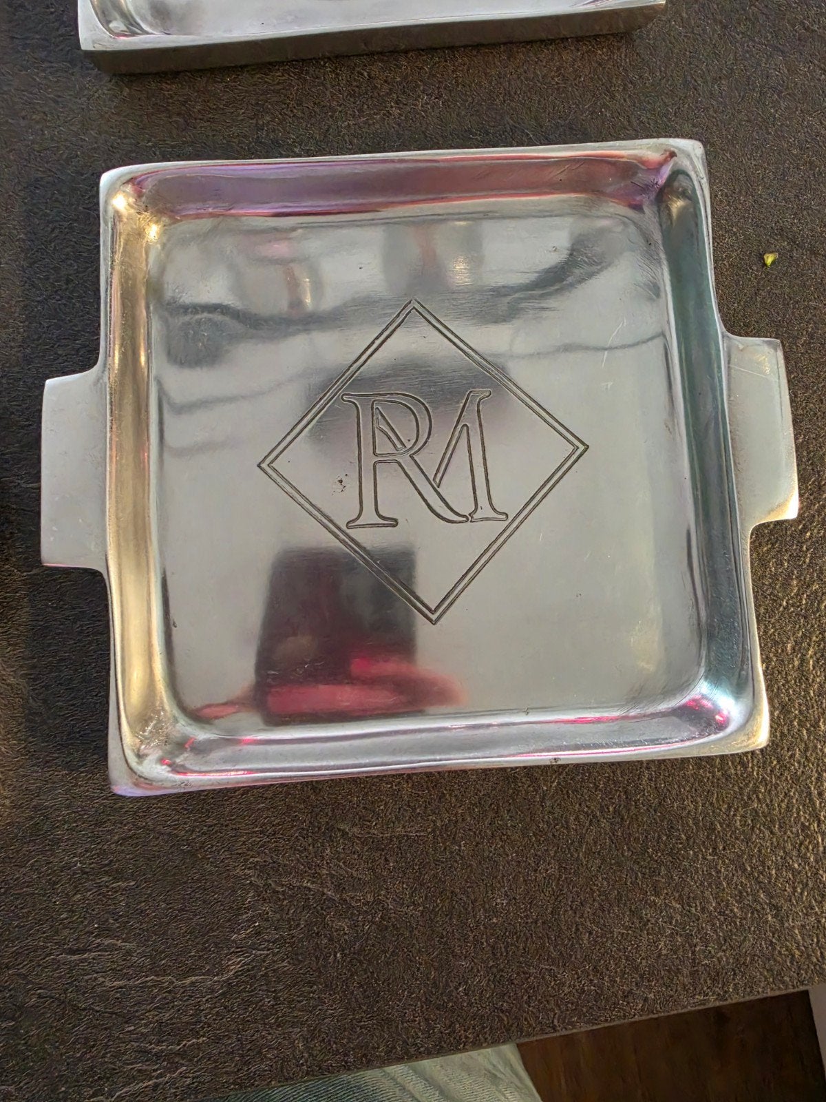 Riviera Maison Monogram Mini Dienbladen (6 stuks), Ophalen of Verzenden, Zo goed als nieuw, Vierkant, Metaal