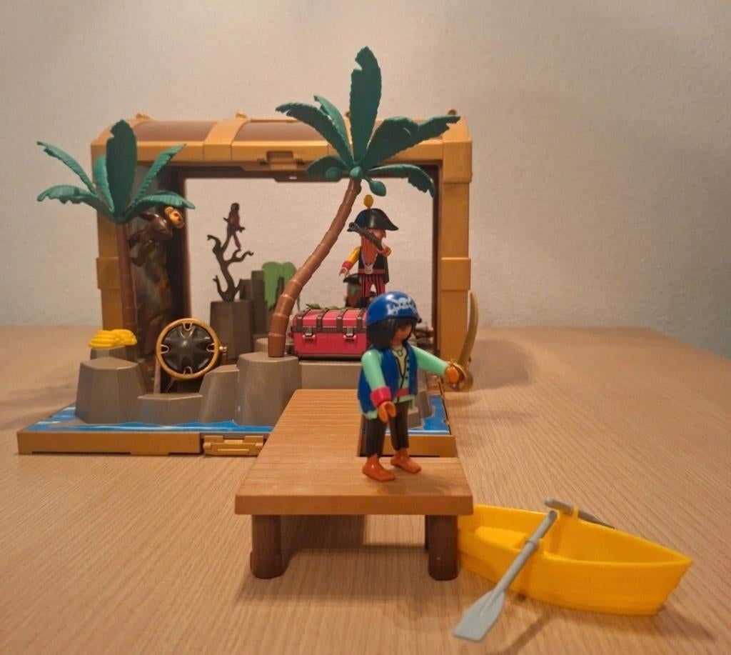 Playmobil piraten schatkist meeneemkoffer 5737, Ophalen of Verzenden, Gebruikt, Complete set