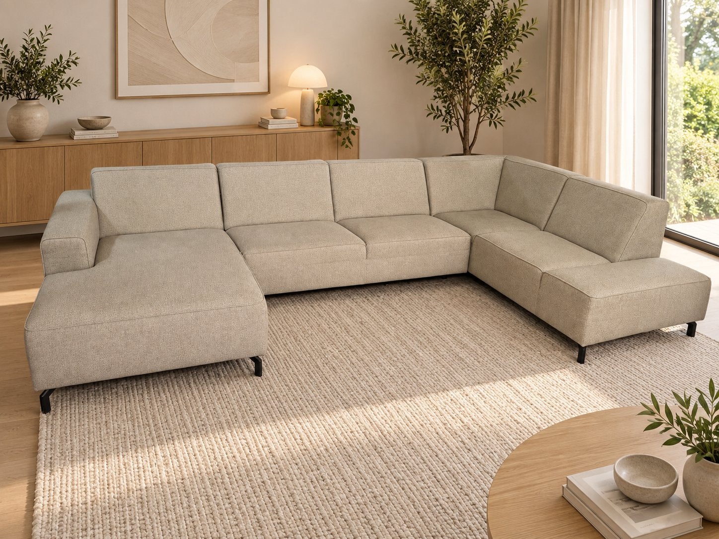 GRATIS LEVERING | MODERNE HOEKBANK EIJERKAMP U-VORM, Hoekbank, 300 cm of meer, Ophalen of Verzenden, Zo goed als nieuw