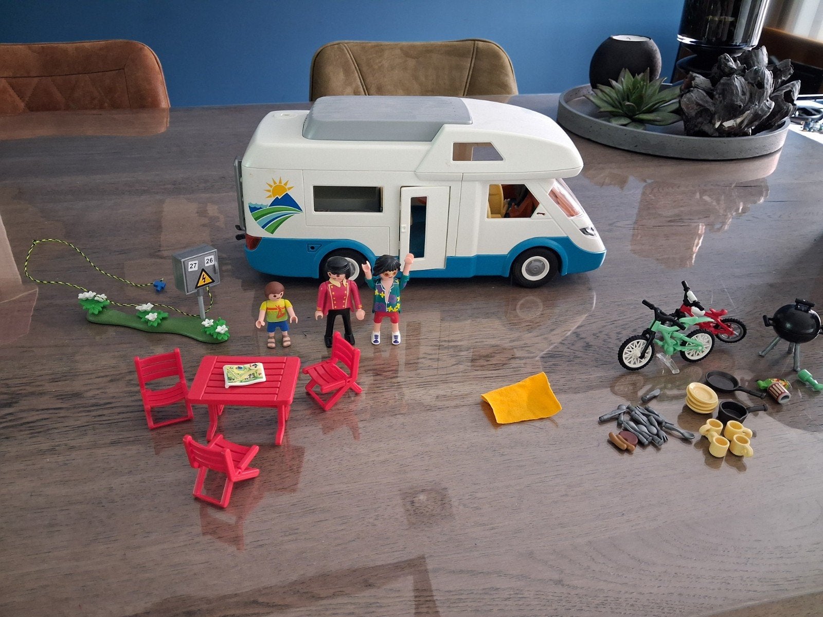 Playmobil Camper met Familie en Accessoires, Kinderen en Baby's, Speelgoed | Playmobil, Ophalen of Verzenden
