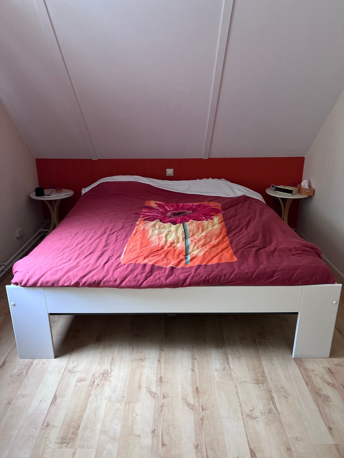 Wit Auping bed met elektrisch verstelbare bodems 180x210, Huis en Inrichting, Slaapkamer | Bedden, Ophalen, Tweepersoons, 180 cm