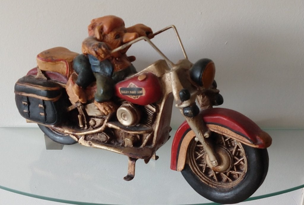 motor beeld sculpture harley davidson motorcycle, volgnr 23, Overige onderwerpen, Ophalen of Verzenden, 20 - 50 cm, Overige materialen