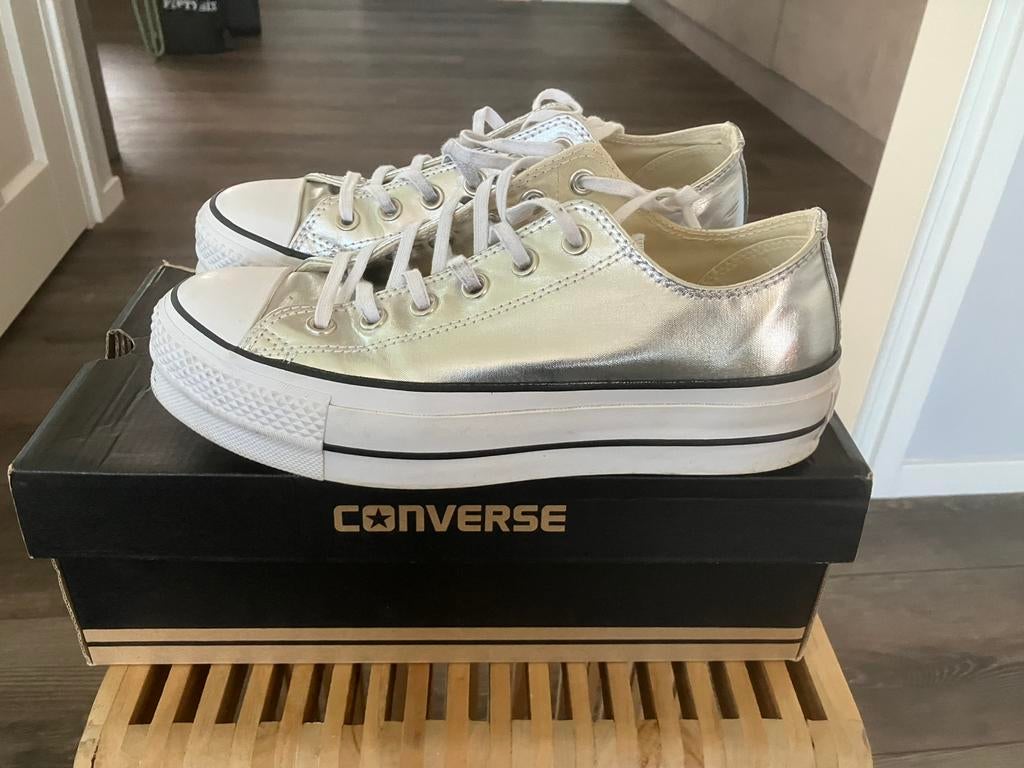 Converse platform silver maat 39, Overige kleuren, Ophalen of Verzenden, Sneakers of Gympen, Zo goed als nieuw