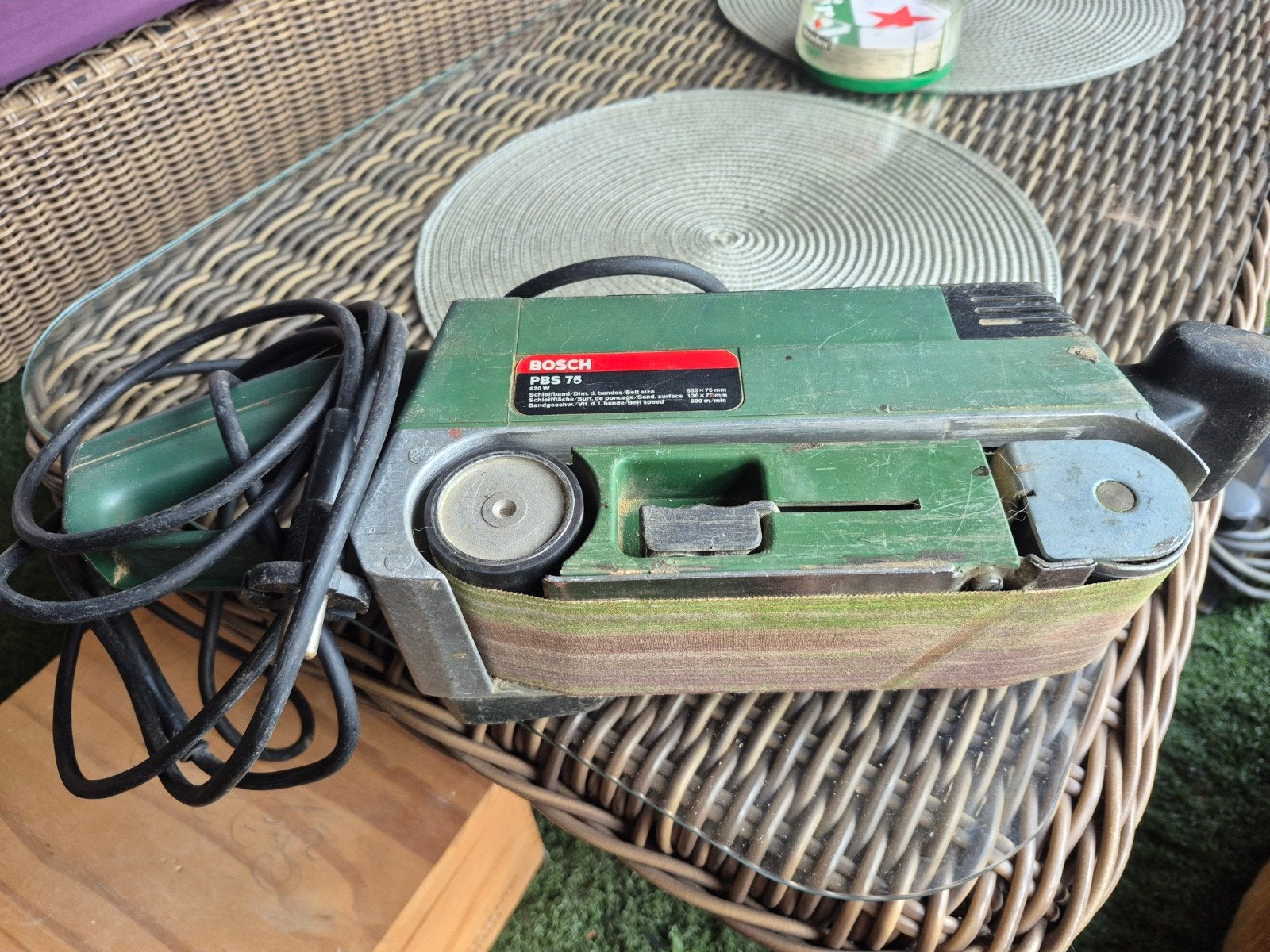 Bosch PBS 75 Bandschuurmachine - 620W, Ophalen of Verzenden