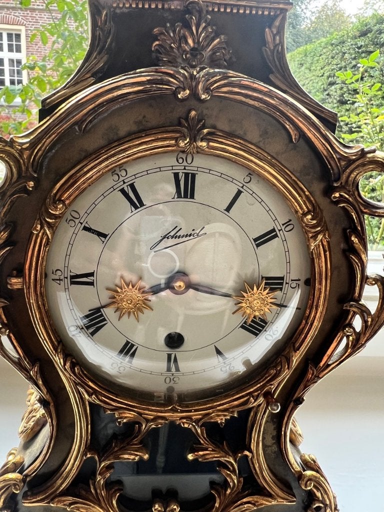 : Oude Schmid tafelklok / pendule – sierlijk model – 36 cm, Antiek en Kunst, Ophalen of Verzenden