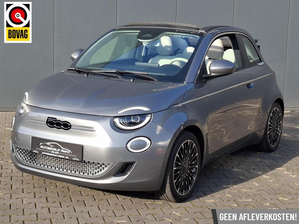 Fiat 500 LaPrima 42 kWh CABRIOLET / FULL OPTION / ZEER MOOI, Auto's, Fiat, Gebruikt, 118 pk, Cabriolet, Leder