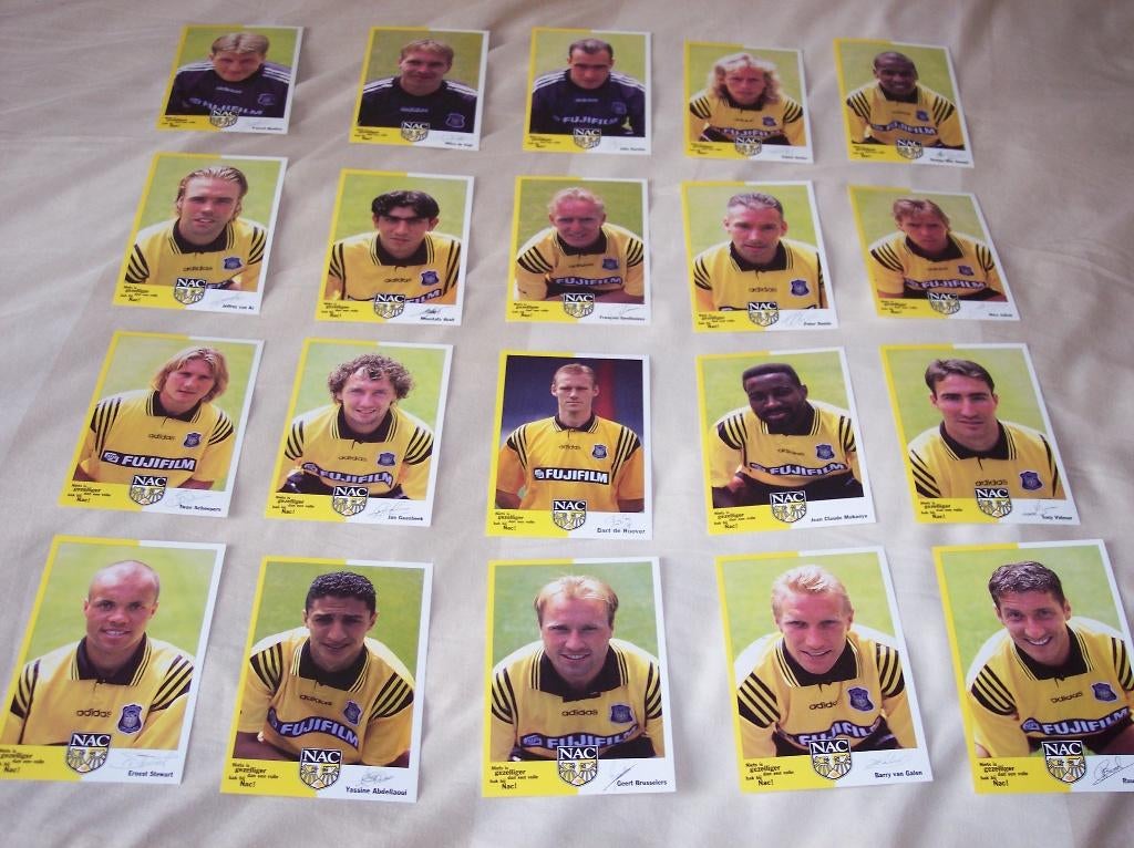 Vintage spelerskaarten NAC, Verzenden, Zo goed als nieuw, NAC Breda, Spelerskaart