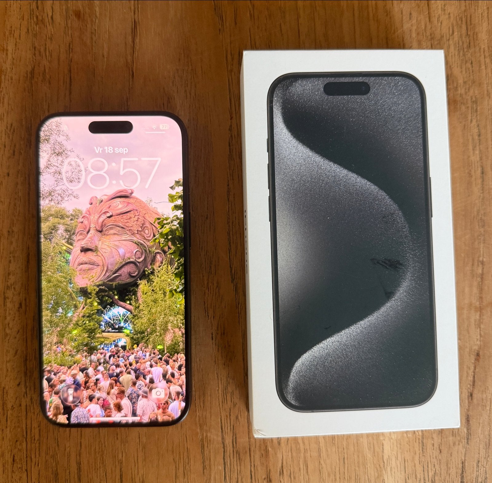 Apple iPhone 15 Pro 128GB Zwart Titanium - Zo goed als nieuw, 128 GB, Zwart, Ophalen of Verzenden, Zo goed als nieuw