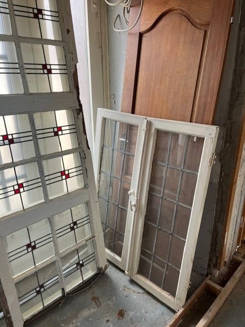 glas in lood raam, Ophalen, Gebruikt, Glas in lood, 80 tot 120 cm