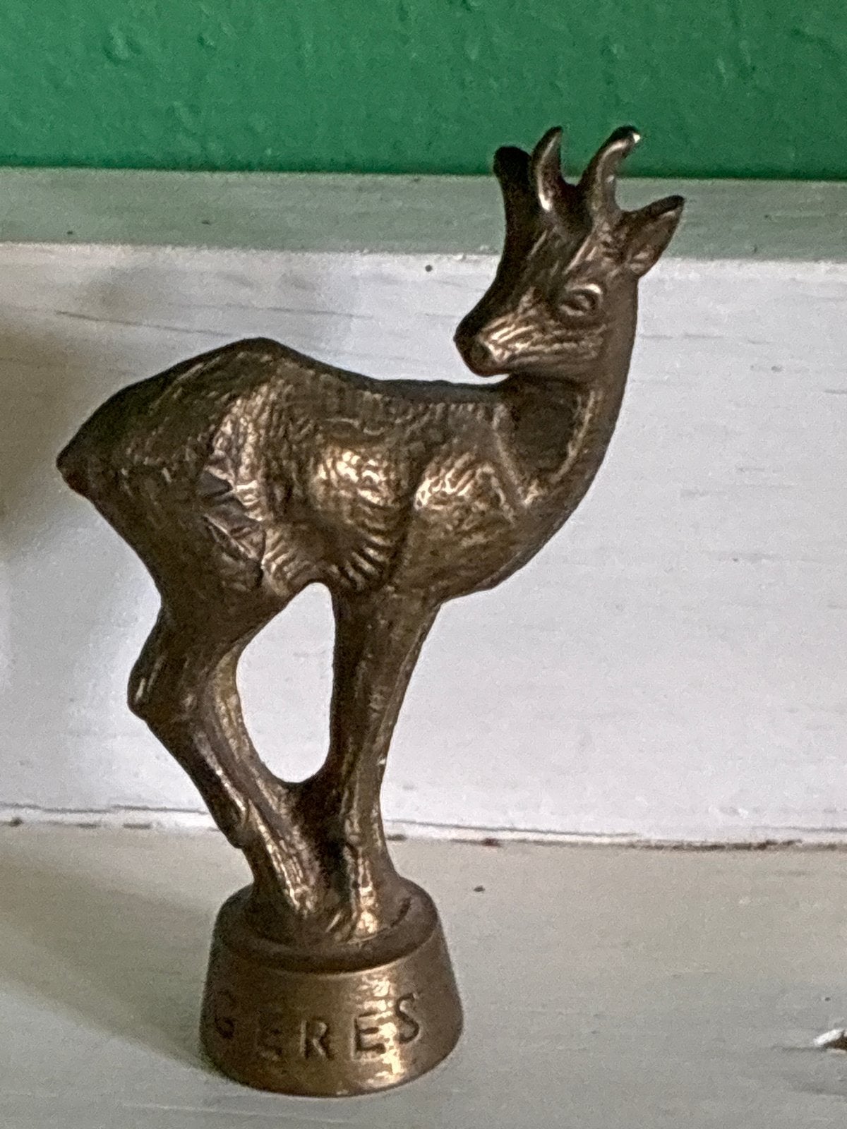 Vintage bronzen gems beeldje - 6cm, Ophalen of Verzenden