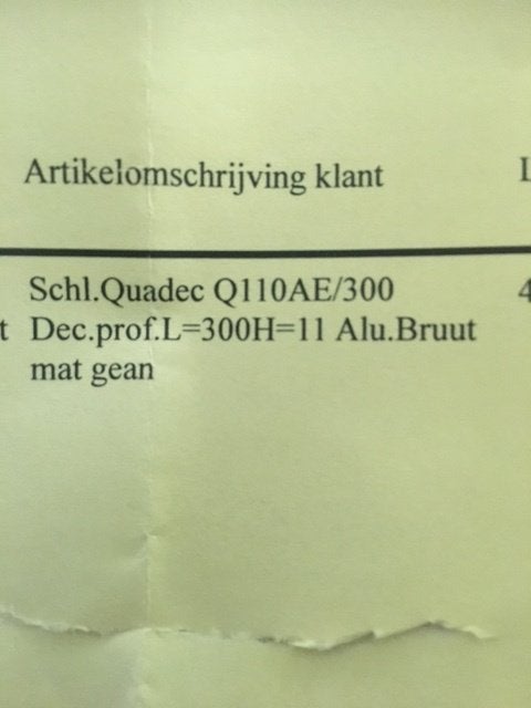 Schluter Quadec Bruut mat tegelprofielen, Doe-het-zelf en Verbouw, Tegels, Ophalen, 60 cm of meer, Keramiek, Overige typen