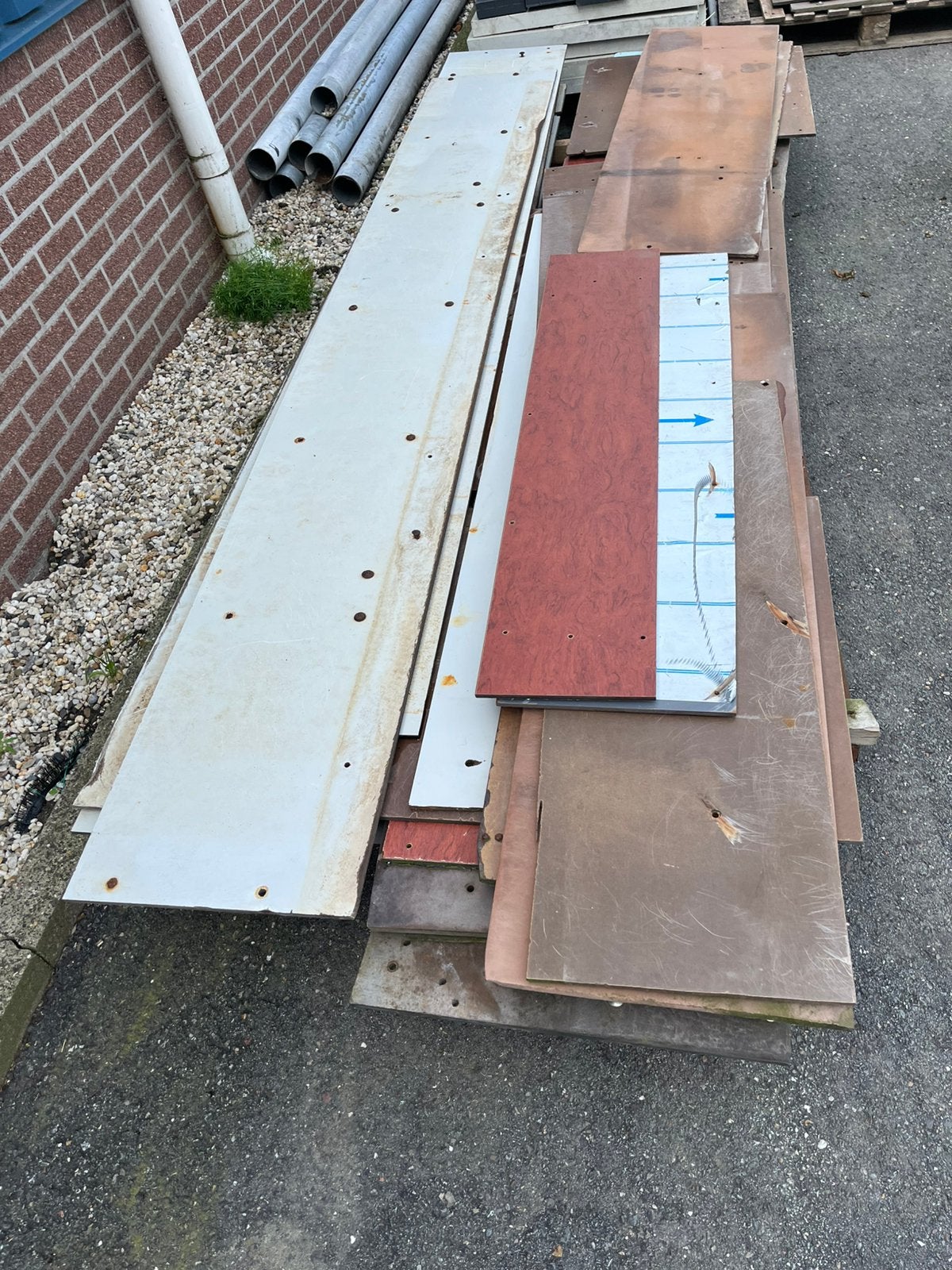 Trespa, restantpartij, Ophalen, Gebruikt, Minder dan 25 mm, Plank