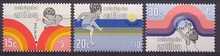 Nederlandse Antillen 457/9 postfris Kinderpostzegels 1972, Ophalen of Verzenden, Postfris