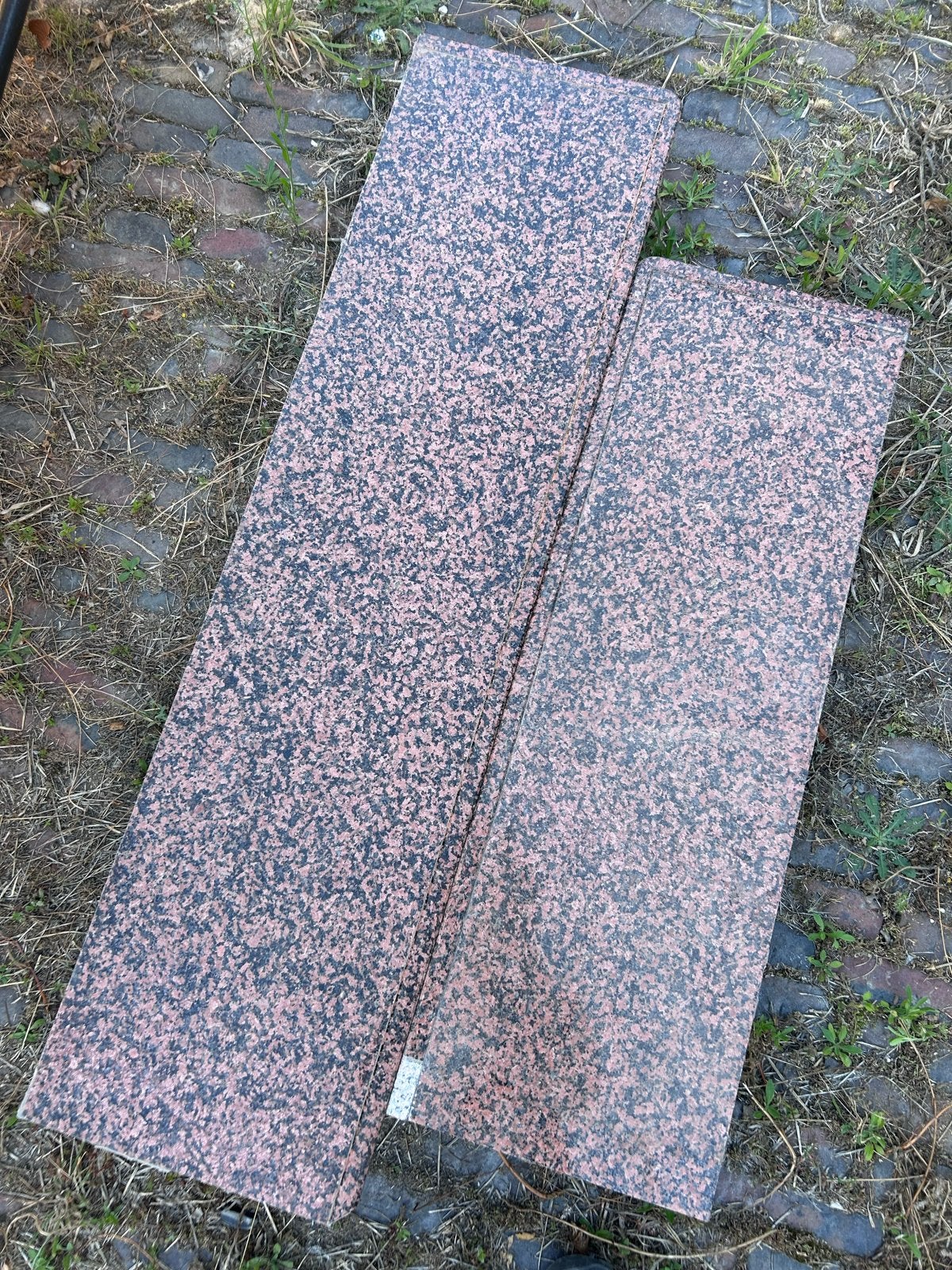 Granieten werkblad stuk - Rood/zwart gespikkeld, Doe-het-zelf en Verbouw, Tegels, Ophalen, 60 cm of meer, Gebruikt, Graniet