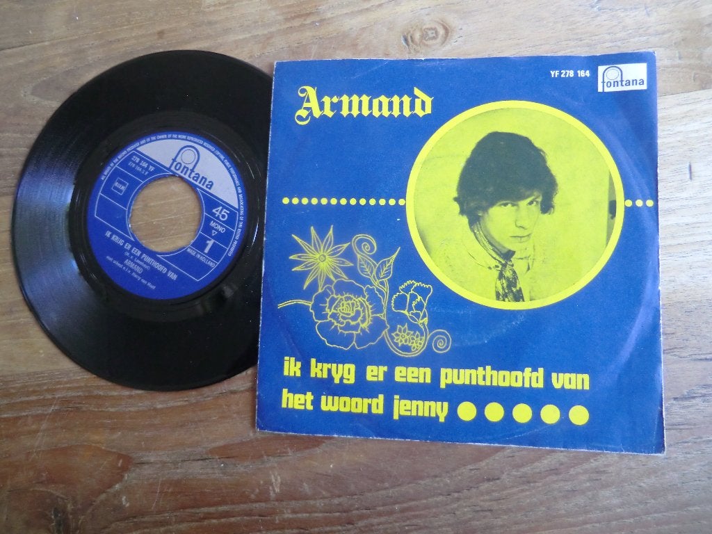 armand          ik krijg er een punthoofd van/ woord jenny, Verzenden, Zo goed als nieuw, 7 inch, Levenslied of Smartlap