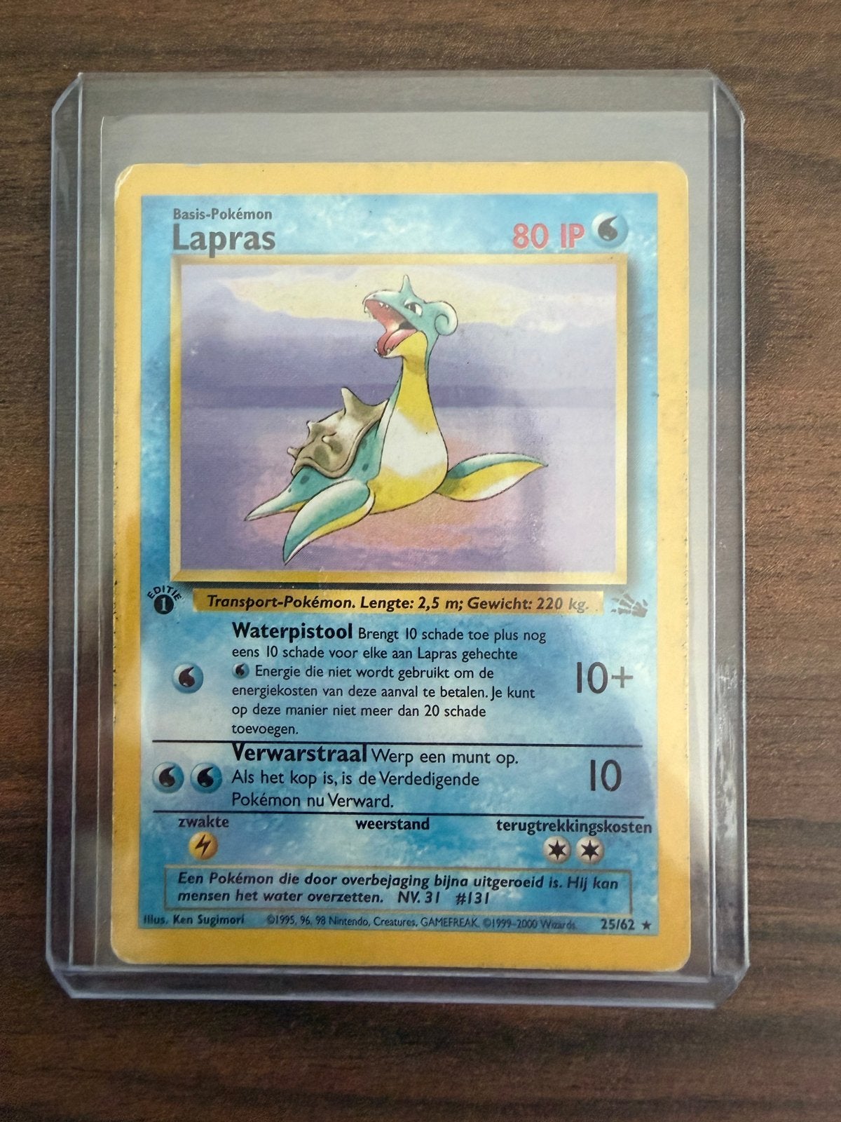 Pokémon Kaart Lapras 25/62 Fossil Set (Nederlands), Hobby en Vrije tijd, Verzamelkaartspellen | Pokémon, Ophalen of Verzenden